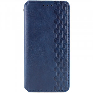 Кожаный чехол книжка GETMAN Cubic (PU) для Samsung Galaxy S24 Синий