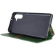 Кожаный чехол книжка GETMAN Cubic (PU) для Samsung Galaxy A25 5G Зеленый - фото
