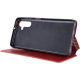 Кожаный чехол книжка GETMAN Cubic (PU) для Samsung Galaxy A25 5G Красный - фото
