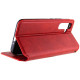 Кожаный чехол книжка GETMAN Cubic (PU) для Samsung Galaxy A55 Красный - фото