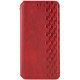 Шкіряний чохол книжка GETMAN Cubic (PU) для Xiaomi Redmi A3 Червоний - фото