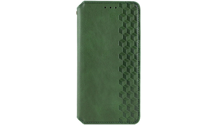 Шкіряний чохол книжка GETMAN Cubic (PU) для Xiaomi Redmi A3 Зелений - фото