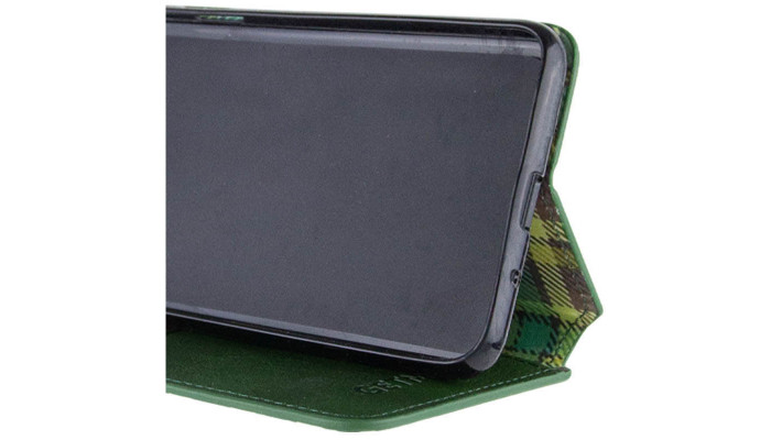 Кожаный чехол книжка GETMAN Cubic (PU) для Xiaomi Redmi A3 Зеленый - фото