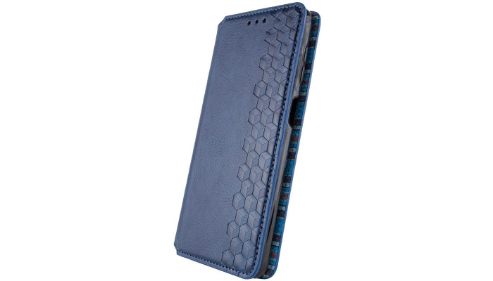 Кожаный чехол книжка GETMAN Cubic (PU) для Samsung Galaxy M35 5G Синий - фото