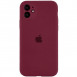 Чохол Silicone Case Full Camera Protective (AA) для Apple iPhone 12 (6.1") Бордовий / Plum