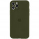 Чохол Silicone Case Full Camera Protective (AA) для Apple iPhone 12 Pro (6.1") Зелений / Dark Olive