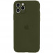 Чохол Silicone Case Full Camera Protective (AA) для Apple iPhone 12 Pro Max (6.7") Зелений / Dark Olive