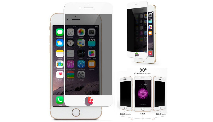 Защитное стекло Privacy 5D (full glue) (тех.пак) для Apple iPhone 7 / 8 / SE (2020) (4.7