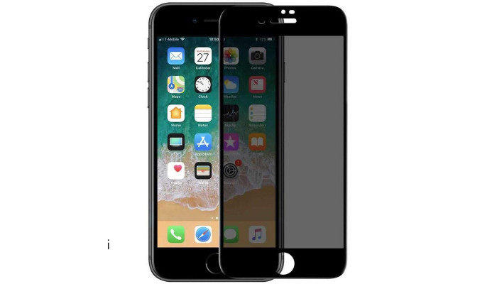 Захисне скло Privacy 5D (full glue) (тех.пак) для Apple iPhone 7 plus / 8 plus (5.5