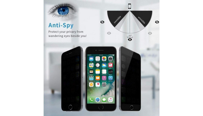 Захисне скло Privacy 5D (full glue) (тех.пак) для Apple iPhone 11 Pro / X / XS (5.8