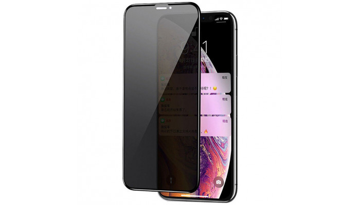 Захисне скло Privacy 5D (full glue) (тех.пак) для Apple iPhone 11 / XR (6.1