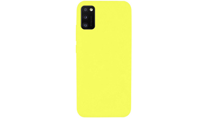 Чехол Silicone Cover Full without Logo (A) для Samsung Galaxy A41 Желтый / Flash - фото