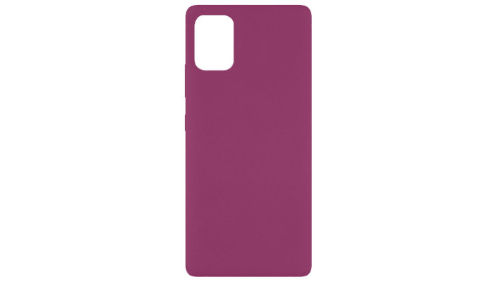 Чехол Silicone Cover Full without Logo (A) для Xiaomi Mi 10 Lite Бордовый / Marsala - фото