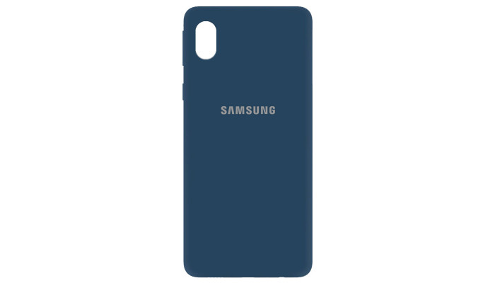 Чехол Silicone Cover My Color Full Protective (A) для Samsung Galaxy M01 Core / A01 Core Синий / Navy blue - фото