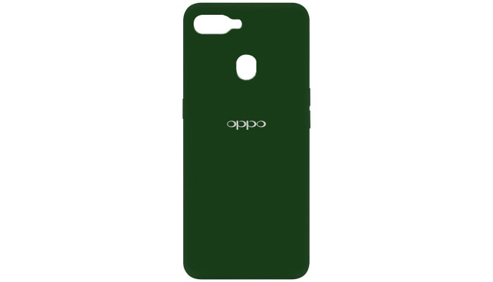 Чехол Silicone Cover My Color Full Protective (A) для Oppo A5s / Oppo A12 Зеленый / Dark green - фото