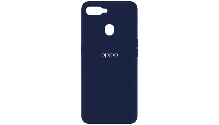 Чехол Silicone Cover My Color Full Protective (A) для Oppo A5s / Oppo A12 Синий / Midnight blue - фото