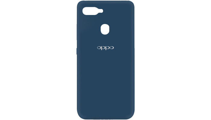 Чехол Silicone Cover My Color Full Protective (A) для Oppo A5s / Oppo A12 Синий / Navy blue - фото