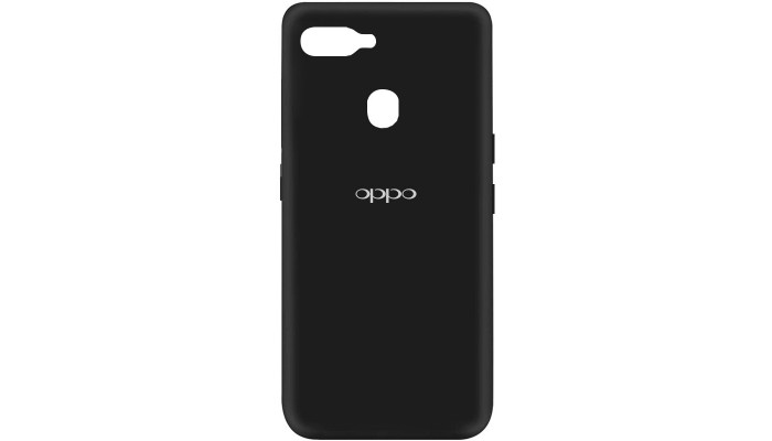 Чехол Silicone Cover My Color Full Protective (A) для Oppo A5s / Oppo A12 Черный / Black - фото