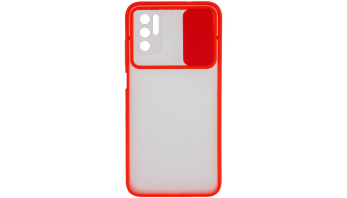 Чохол Camshield mate TPU зі шторкою для камери для Xiaomi Redmi Note 10 5G / Poco M3 Pro Червоний - фото