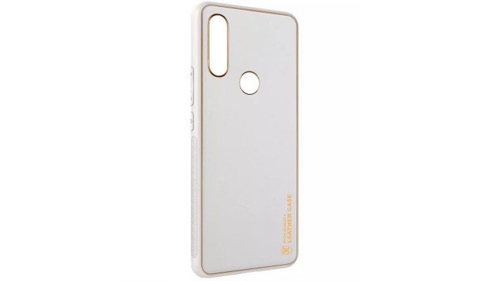 Кожаный чехол Xshield для Xiaomi Redmi Note 7 / Note 7 Pro / Note 7s Белый / White - фото