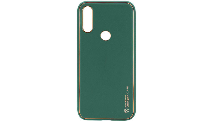 Кожаный чехол Xshield для Xiaomi Redmi Note 7 / Note 7 Pro / Note 7s Зеленый / Army green - фото