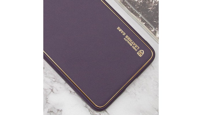 Шкіряний чохол Xshield для Xiaomi Redmi Note 8 Pro Фіолетовий / Dark Purple - фото