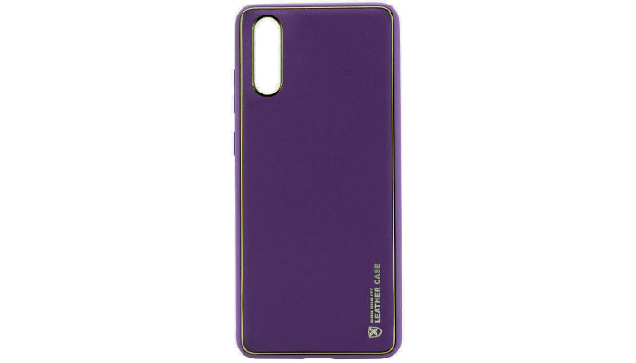Кожаный чехол Xshield для Xiaomi Redmi 9A Фиолетовый / Dark Purple - фото