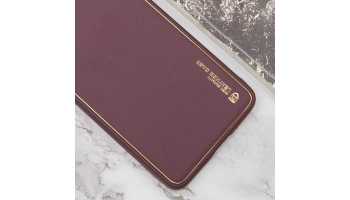 Кожаный чехол Xshield для Samsung Galaxy S20 FE Бордовый / Plum Red - фото