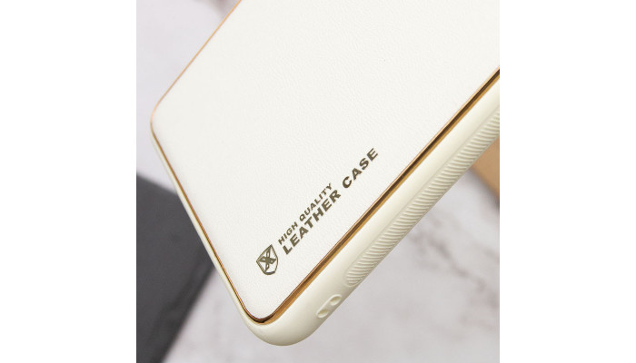 Кожаный чехол Xshield для Xiaomi Redmi Note 10 / Note 10s Белый / White - фото