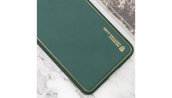 Кожаный чехол Xshield для Xiaomi Redmi Note 10 / Note 10s Зеленый / Army green - фото