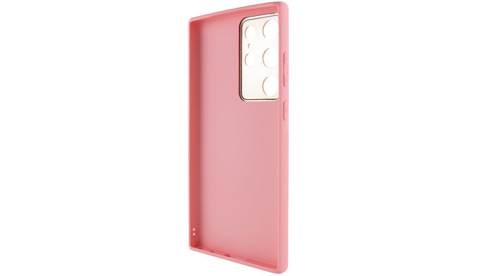 Кожаный чехол Xshield для Samsung Galaxy S21 Ultra Розовый / Pink - фото