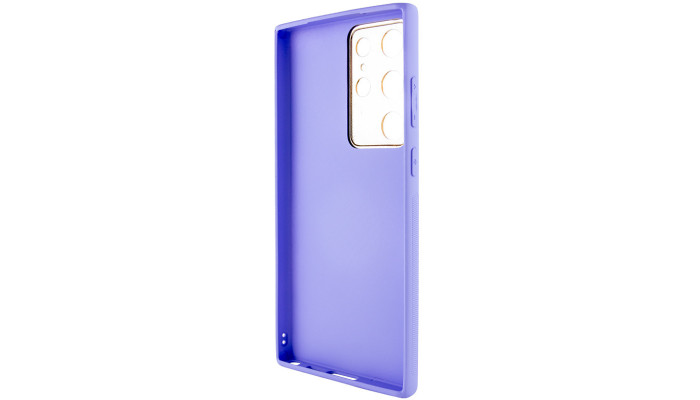 Кожаный чехол Xshield для Samsung Galaxy S21 Ultra Сиреневый / Dasheen - фото