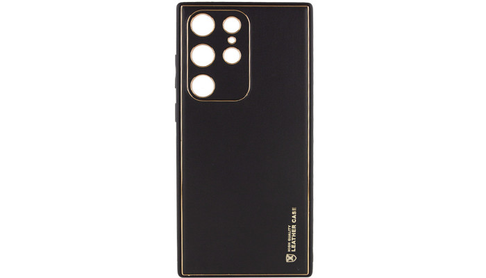 Кожаный чехол Xshield для Samsung Galaxy S21 Ultra Черный / Black - фото