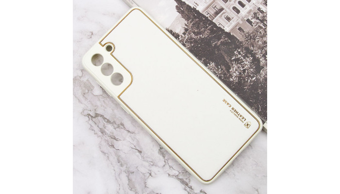 Кожаный чехол Xshield для Samsung Galaxy S21 Белый / White - фото