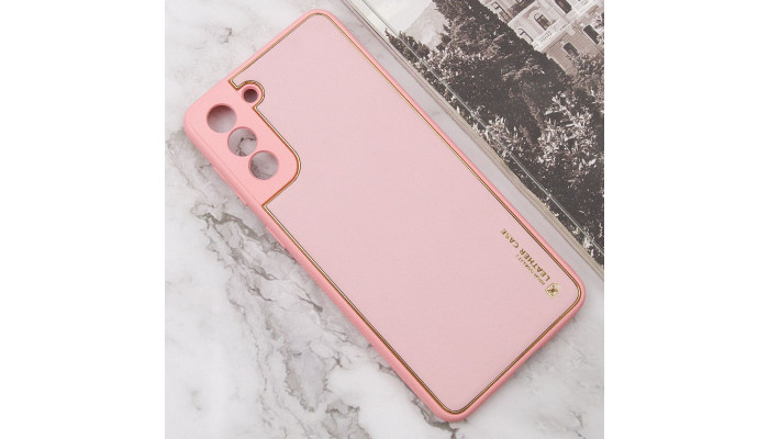 Кожаный чехол Xshield для Samsung Galaxy S21 Розовый / Pink - фото