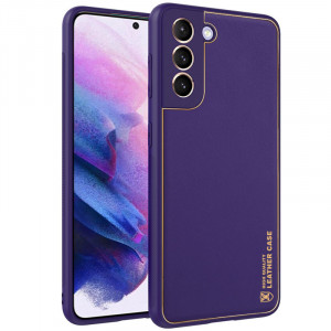 Кожаный чехол Xshield для Samsung Galaxy S21 Фиолетовый / Dark Purple