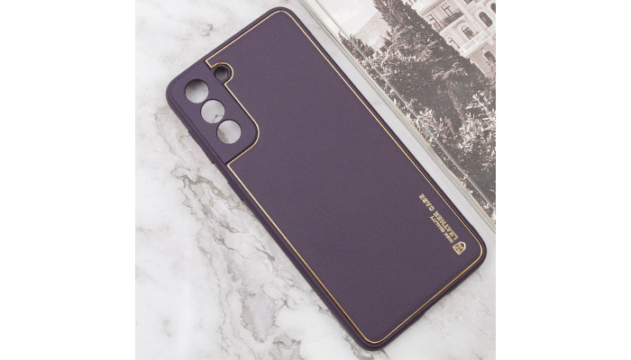 Шкіряний чохол Xshield для Samsung Galaxy S21 Фіолетовий / Dark Purple - фото