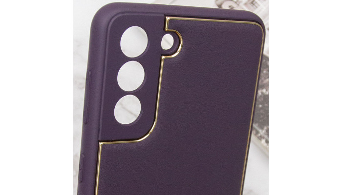 Кожаный чехол Xshield для Samsung Galaxy S21 Фиолетовый / Dark Purple - фото