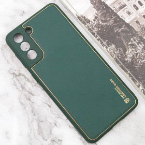 Кожаный чехол Xshield для Samsung Galaxy S21 FE Зеленый / Army Green