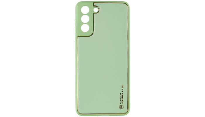 Шкіряний чохол Xshield для Samsung Galaxy S21 FE Зелений / Pistachio - фото