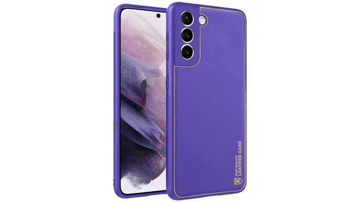 Кожаный чехол Xshield для Samsung Galaxy S21 FE Фиолетовый / Ultra Violet - фото