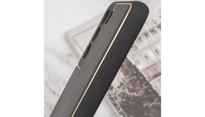 Кожаный чехол Xshield для Samsung Galaxy S21 FE Черный / Black - фото