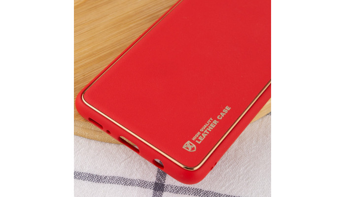 Кожаный чехол Xshield для Samsung Galaxy A13 4G Красный / Red - фото
