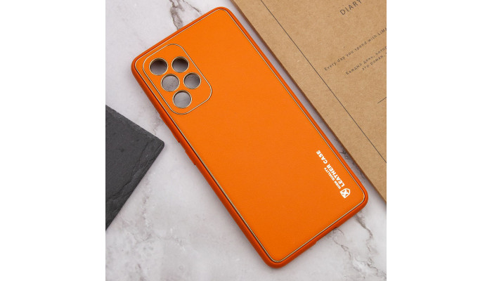Кожаный чехол Xshield для Samsung Galaxy A53 5G Оранжевый / Apricot - фото