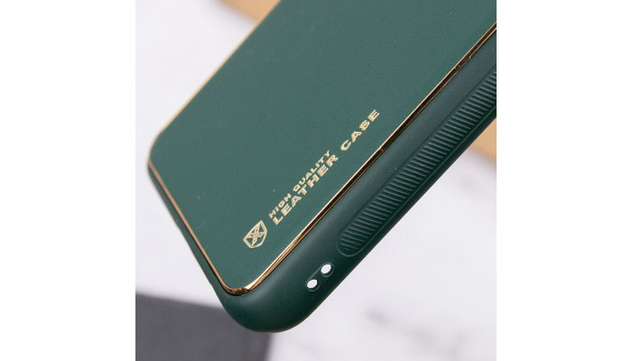 Кожаный чехол Xshield для Xiaomi Redmi 10C Зеленый / Army green - фото