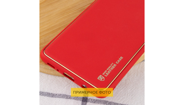 Кожаный чехол Xshield для Xiaomi Redmi 10C Красный / Red - фото