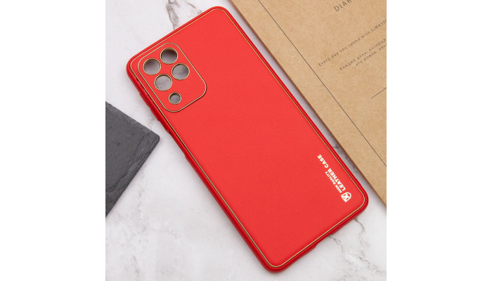 Кожаный чехол Xshield для Samsung Galaxy M33 5G Красный / Red - фото
