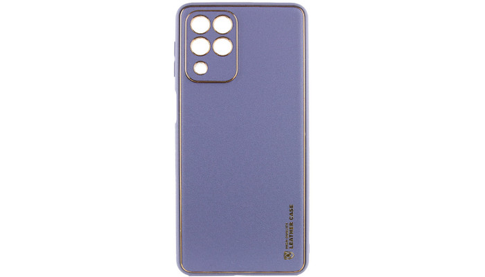 Кожаный чехол Xshield для Samsung Galaxy M33 5G Серый / Lavender Gray - фото