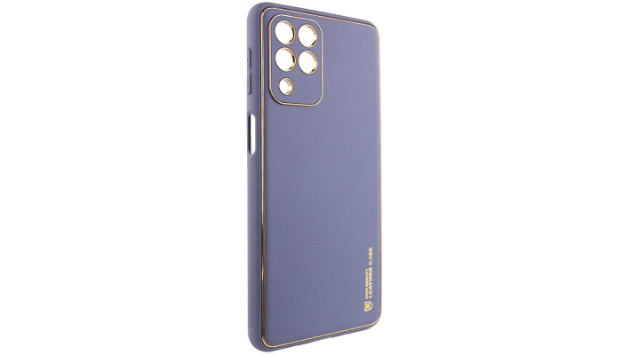 Кожаный чехол Xshield для Samsung Galaxy M33 5G Серый / Lavender Gray - фото