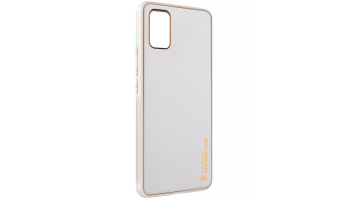 Кожаный чехол Xshield для Samsung Galaxy A04s Белый / White - фото